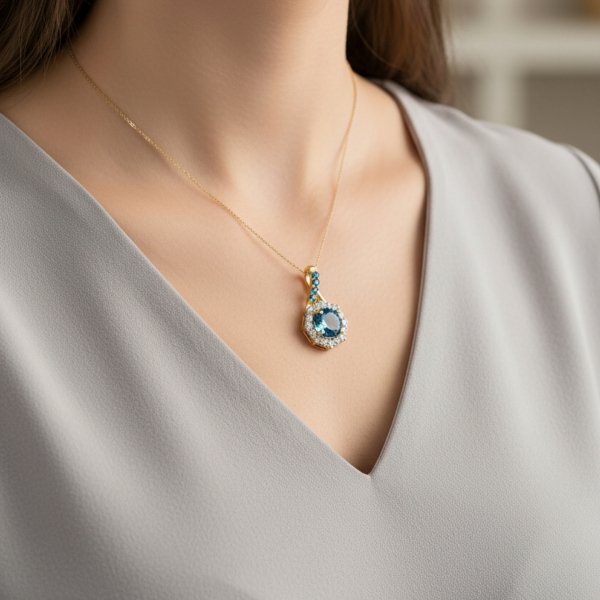 Wisior diamenty 16/0.22cT MARKIZA złoto 585