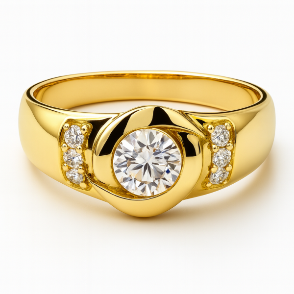 Pierścionek R.21/22 orbita złoto 585