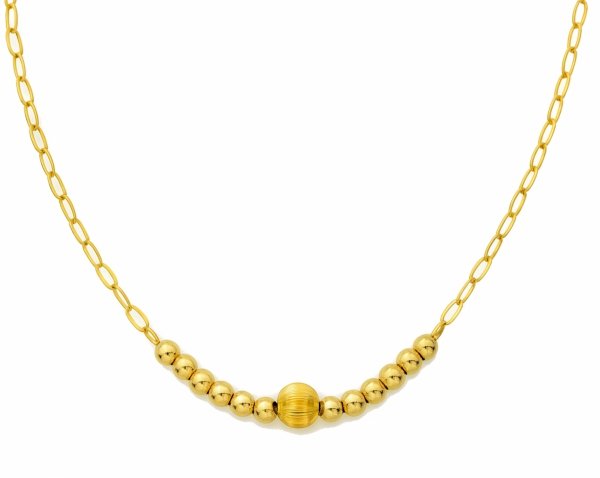 Naszyjnik kule 44cm złoto 585