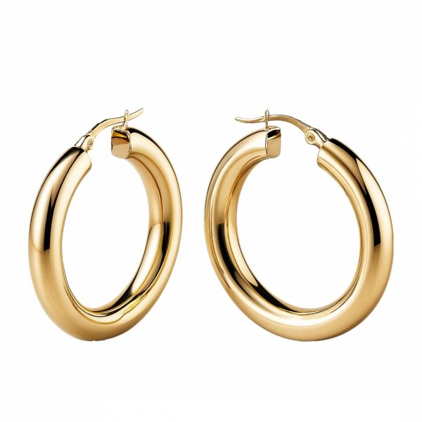 Kolczyki koła 3D poler złoto 585