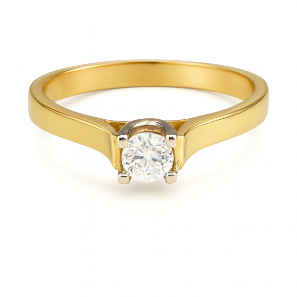 Pierścionek zaręczynowy R. 17 złoto 585 