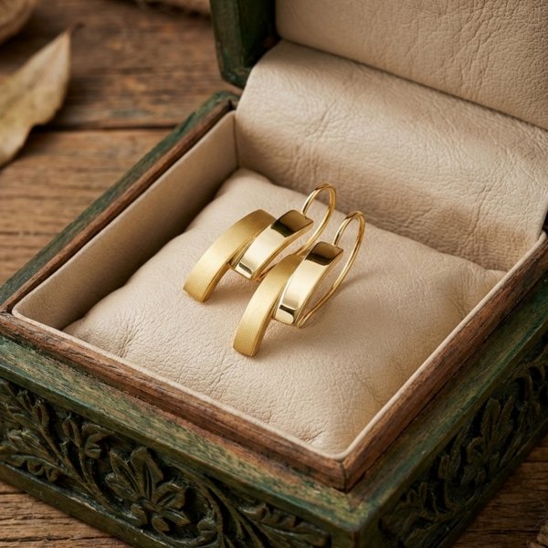 Kolczyki Sztabki bigiel złoto 585