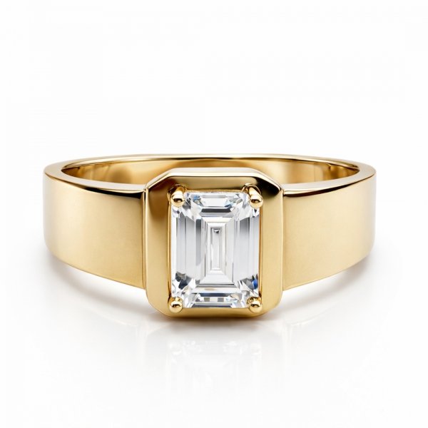 Pierścionek z białym kamieniem R.22 złoto 585