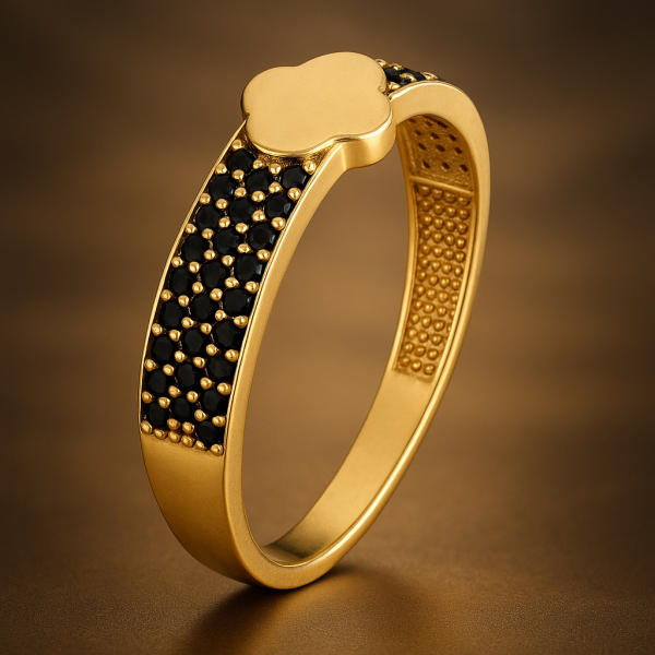 Pierścionek z marokańską koniczyną R.12 złoto 585