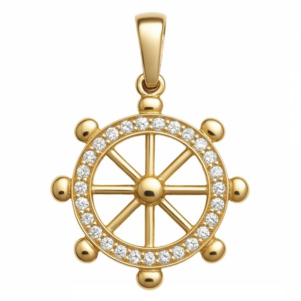 Zawieszka ster z kamieniami złoto 585