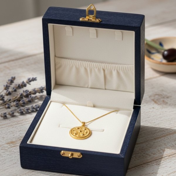 Zawieszka ażurowa boho złoto 585 