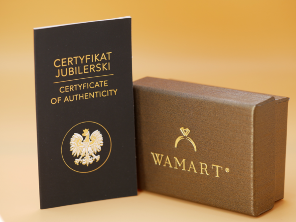 Komplet diament serce topaz naszyjnik kolczyki złoto 585 