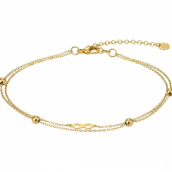 Bransoletka z symbolem infiniti 19cm złoto 585