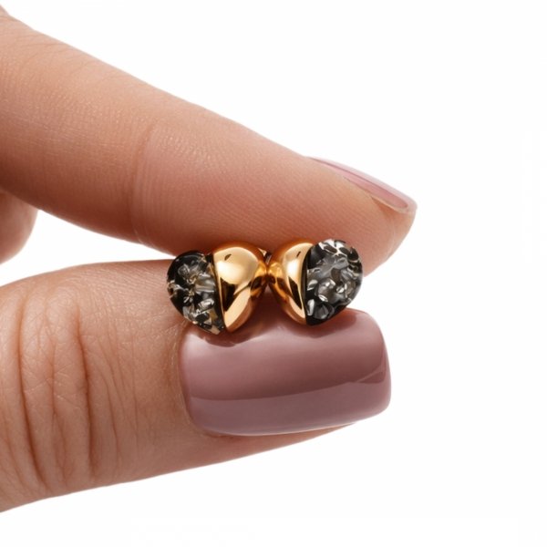 Kolczyki serca z naturalnym bursztynem srebro 925