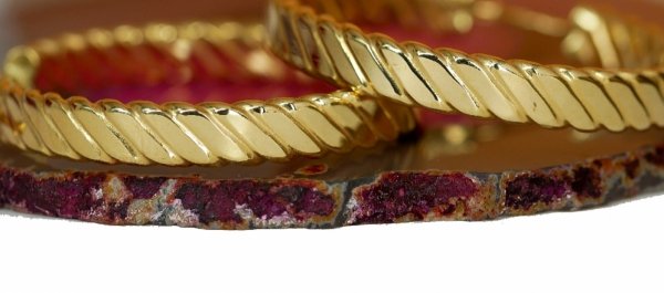  Kolczyki koła finezyjne 36mm plecione złoto 585