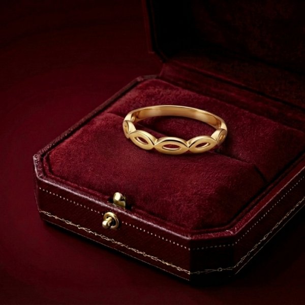 Pierścionek oczka R.14 wianek złoto 585