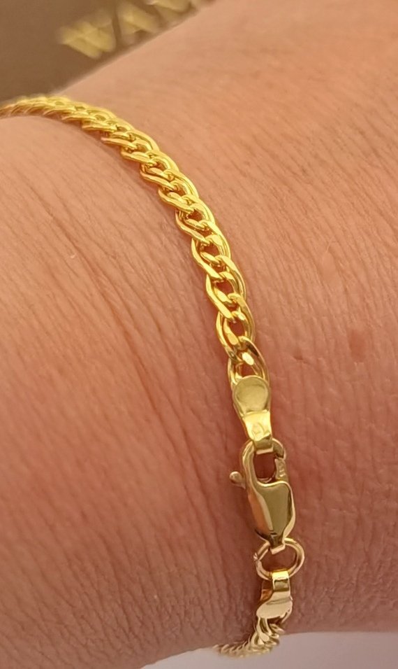 Bransoletka 19cm Monaliza gęsta złoto 585
