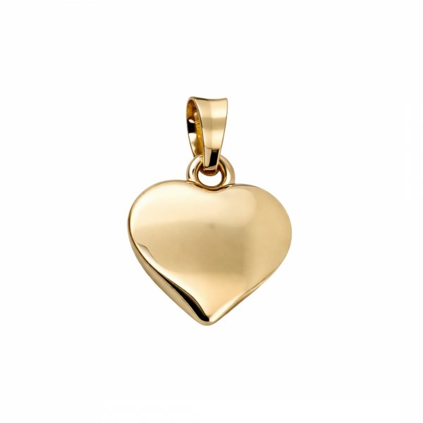 Zawieszka z motywem serca 3D złoto 585