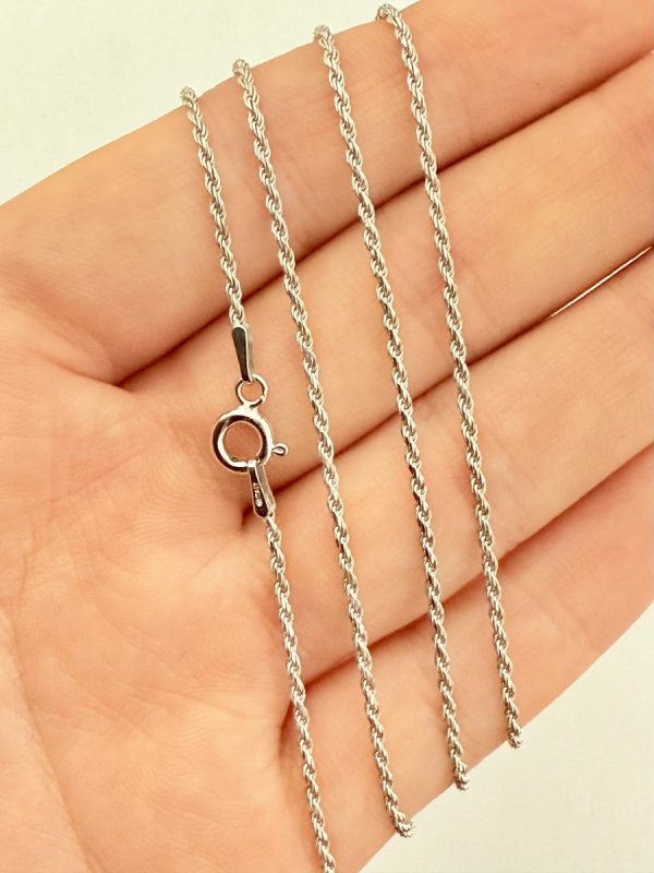 Łańcuszek korda 45cm srebro 925