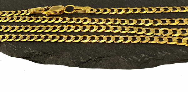  Łańcuch 2,5mm kuty pancer 45cm złoto 585  