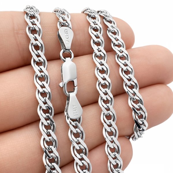 Łańcuch Monaliza srebro 925 ROD