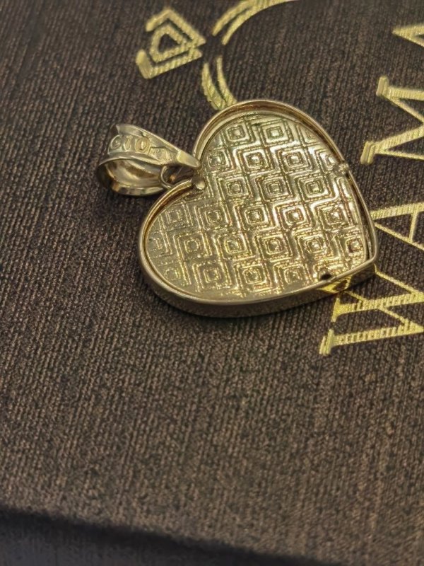 Wisior serce diamentowane złoto 585 