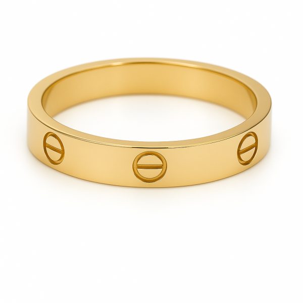 Pierścionek obrączka grawer  R.21/22 złoto 585