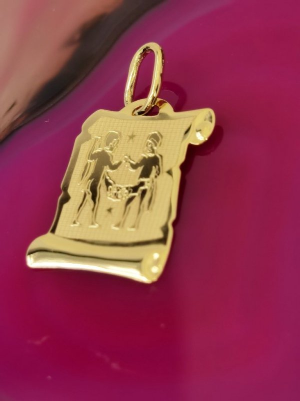 Papirus zodiak bliźnięta złoto 585 
