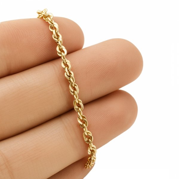 Bransoletka łańcuszkowa splot irydia  złoto 585