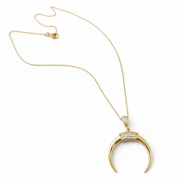 Naszyjnik półksiężyc złoto 585