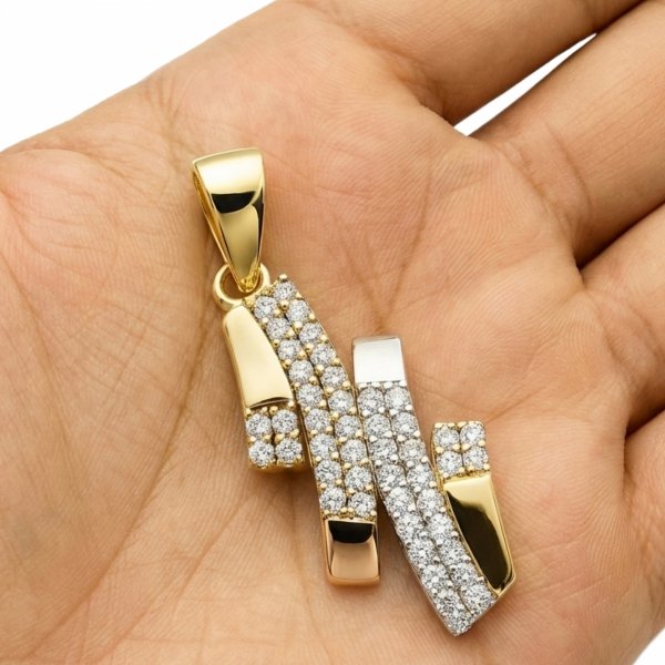 Wisior pełny sztaby trzy kolory  złoto 585 