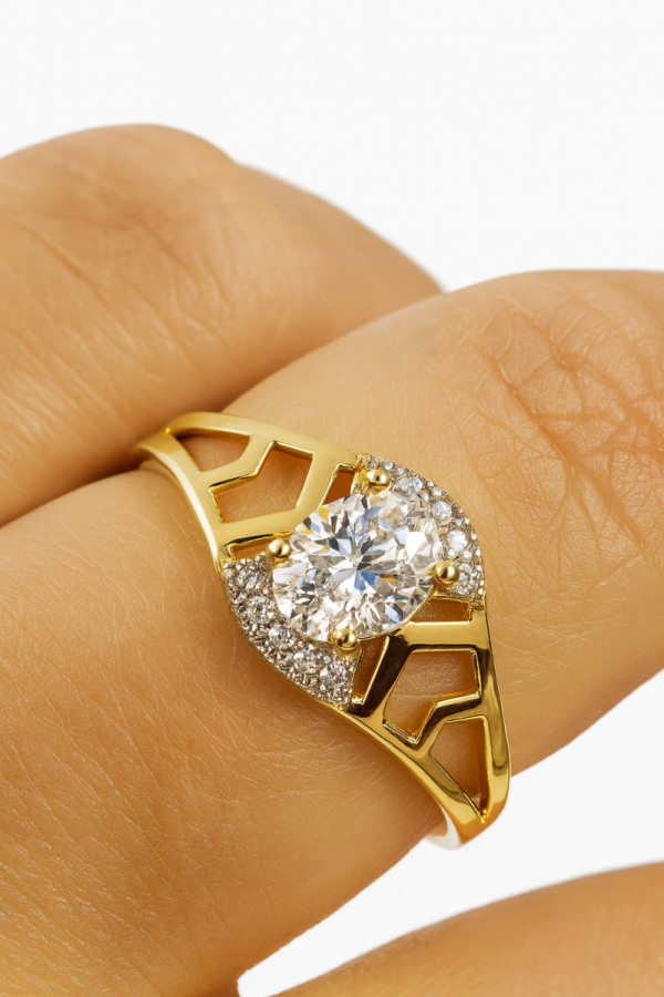 Pierścionek Diamentowy R.19 złoto 585