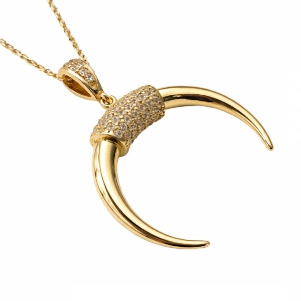 Naszyjnik półksiężyc złoto 585