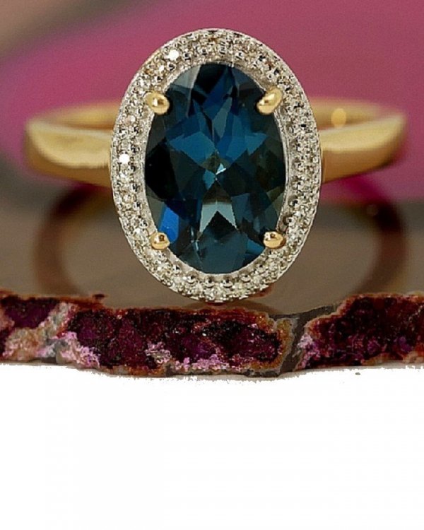 Pierścionek R.21 diamenty 34/0.13ct złoto 585 