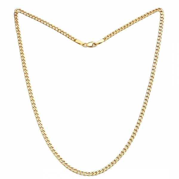 Łańcuch 2,5mm kuty pancer 45cm złoto 585  