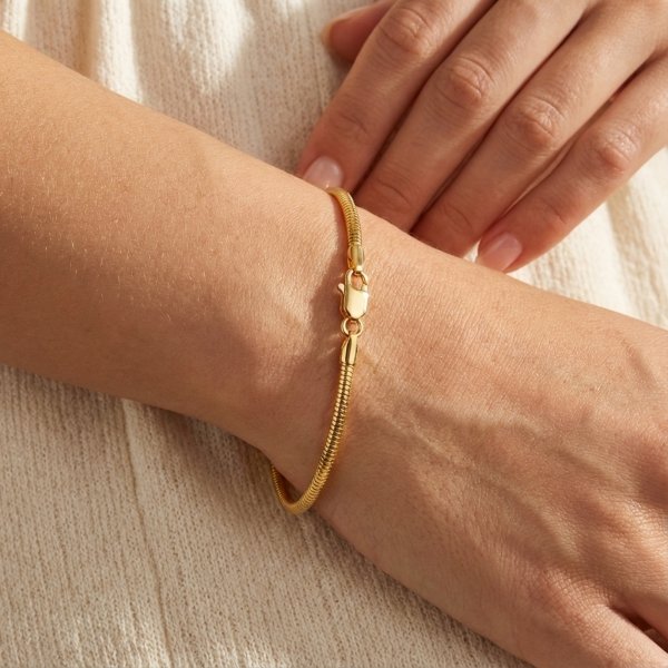 Bransoletka 19cm o splocie linka złoto 585