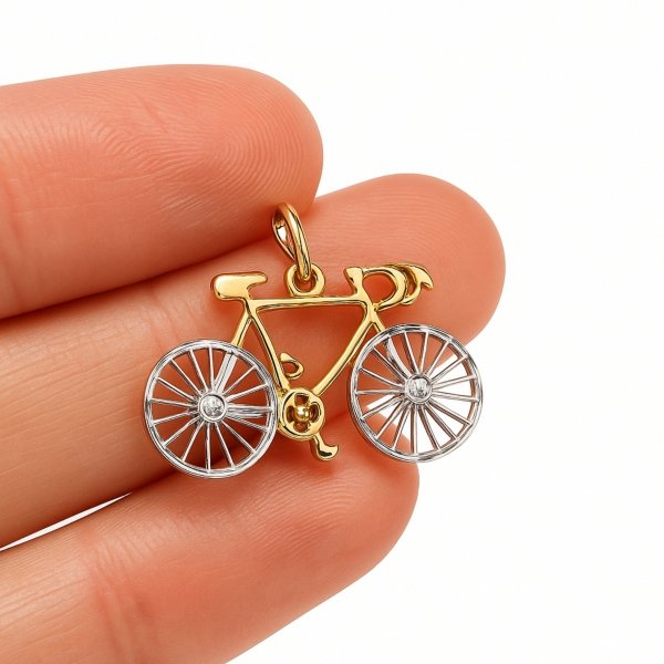 Zawieszka rowerek złoto 585