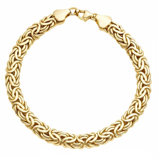 Bransoletka nowoczesny splot królewski 21,5cm złoto 585