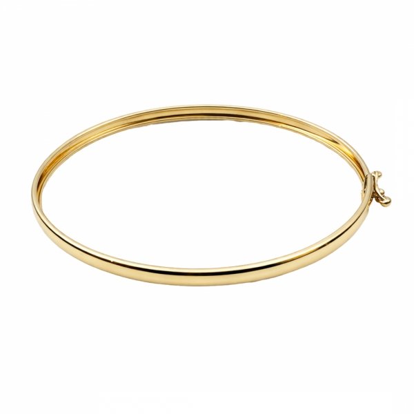 Bransoletka sztywna owalna złoto 585