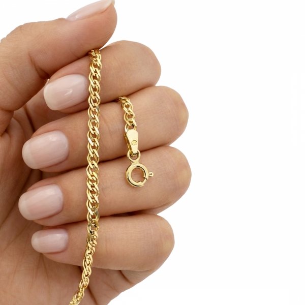 Bransoletka łańcuchowa monaliza złoto 585