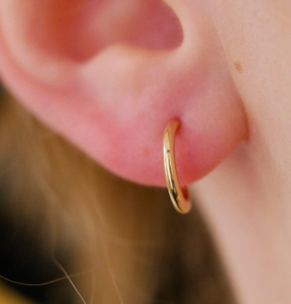 Kolczyki kółka klasyczne 1cm złoto 585 