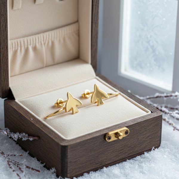  Kolczyki jaskółki w locie złoto 585