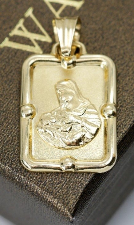 Medalik M.Boska z Jezuskiem Złoto 585
