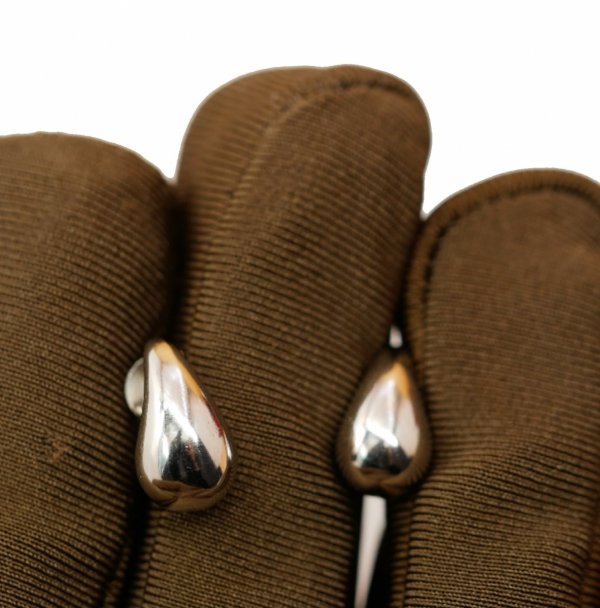 Kolczyki sztyft 3D krople srebro 925 rod
