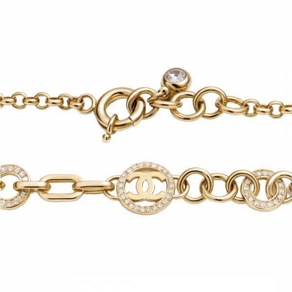 Bransoletka litery obrączki z kamieniami złoto 585