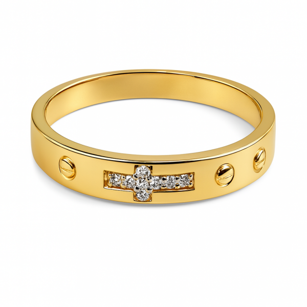 Pierścionek R.14 różaniec złoto 585