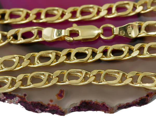 Łańcuch bawole oko 55cm złoto 585 