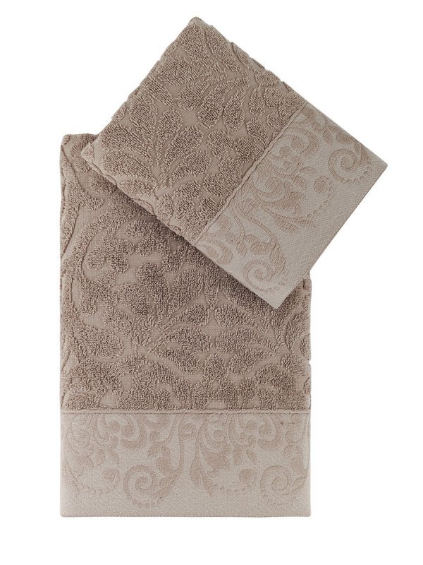 Ręcznik bawełniany frotte NOVRA/3662/cappuccino 50x90+70x140 kpl.