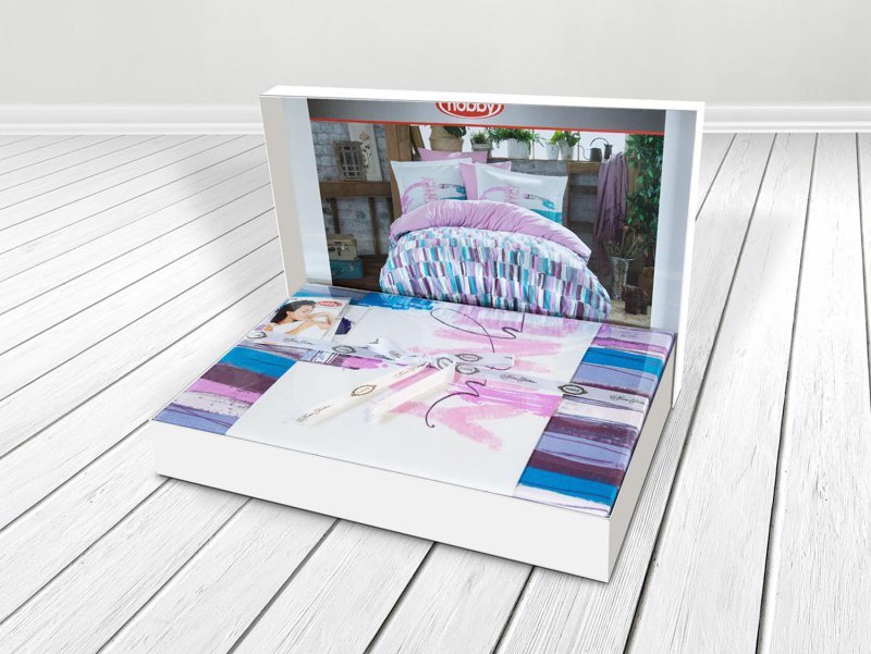 Pościel bawełniana MIKADO PINK 200x220 Hobby