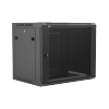 CAYMON WPR409R/B 19” wall mount rack - 9 units - 450mm depth - Removable back Black version