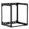 CAYMON OPR312A/B 19 cali in depth adjustable open frame rack - 12 unit - 300 ~ 450mm Black