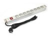 Digitus Listwa zasilająca PDU 19 cali RACK 8xTyp E, 1.8m 1xSchuko, 16A, wł./wył., aluminiowa