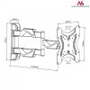 Maclean Uchwyt do telewizora lub monitora 13-42 cale MC-742 25kg czarny