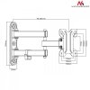 Maclean Uchwyt do telewizora 13-23 cale MC-740 30kg, max vesa 100x100