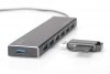 Digitus HUB/Koncentrator 7-portowy USB 3.0 SuperSpeed, aktywny, Aluminium